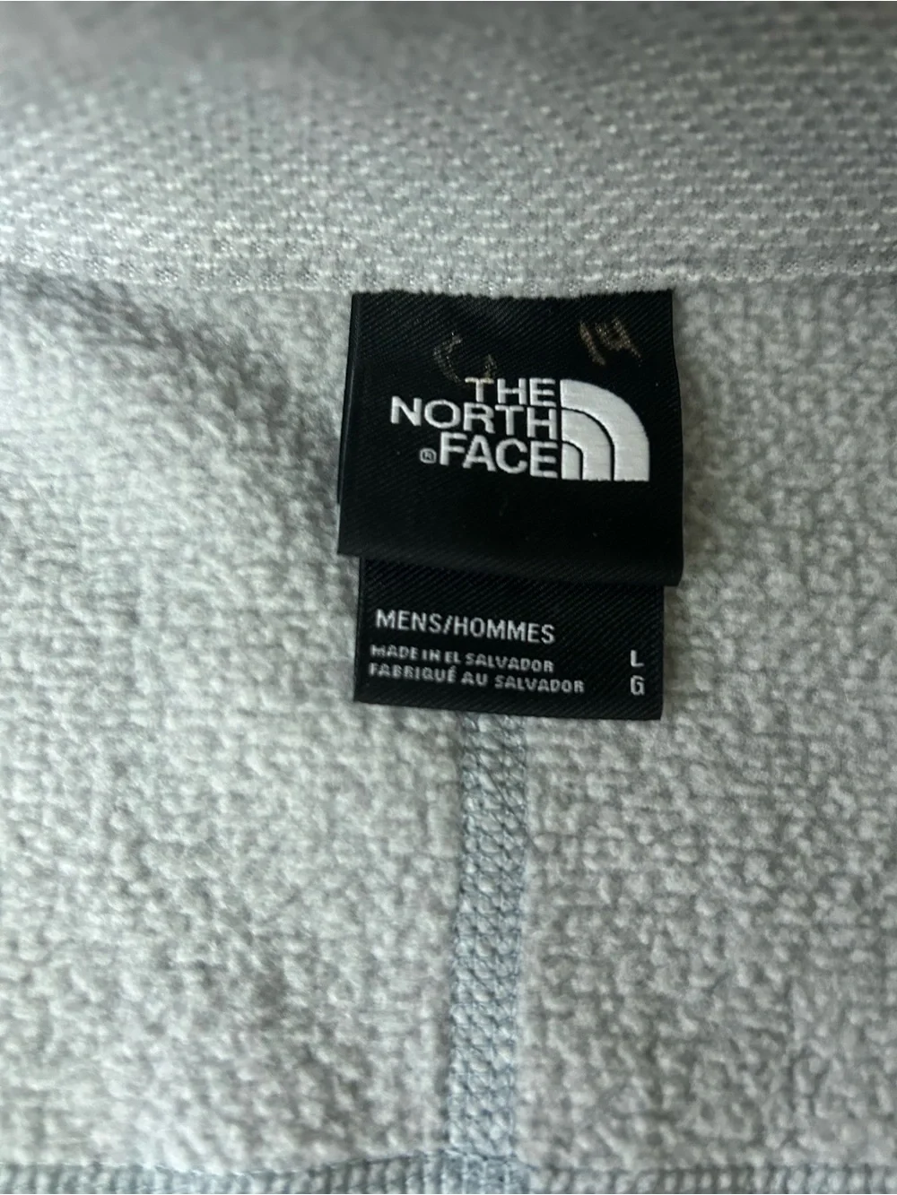 The North Face Textured Cap Rock Sweater Light Grey Men’s Size Large